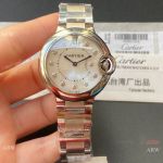 Ballon Bleu Cartier TWF Swiss Quartz 33mm White Mop Steel Copy Watch_th.jpg